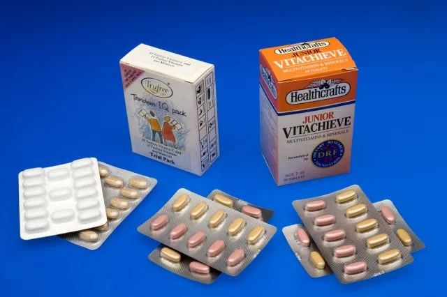 'Junior Vitachieve' minerals and vitamins, England, 1991 (multivitamin)